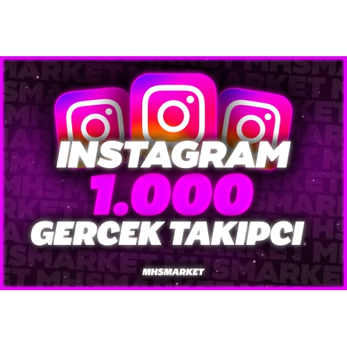  Instagram 30 Gün Garantili 1000 Gerçek Takipçi